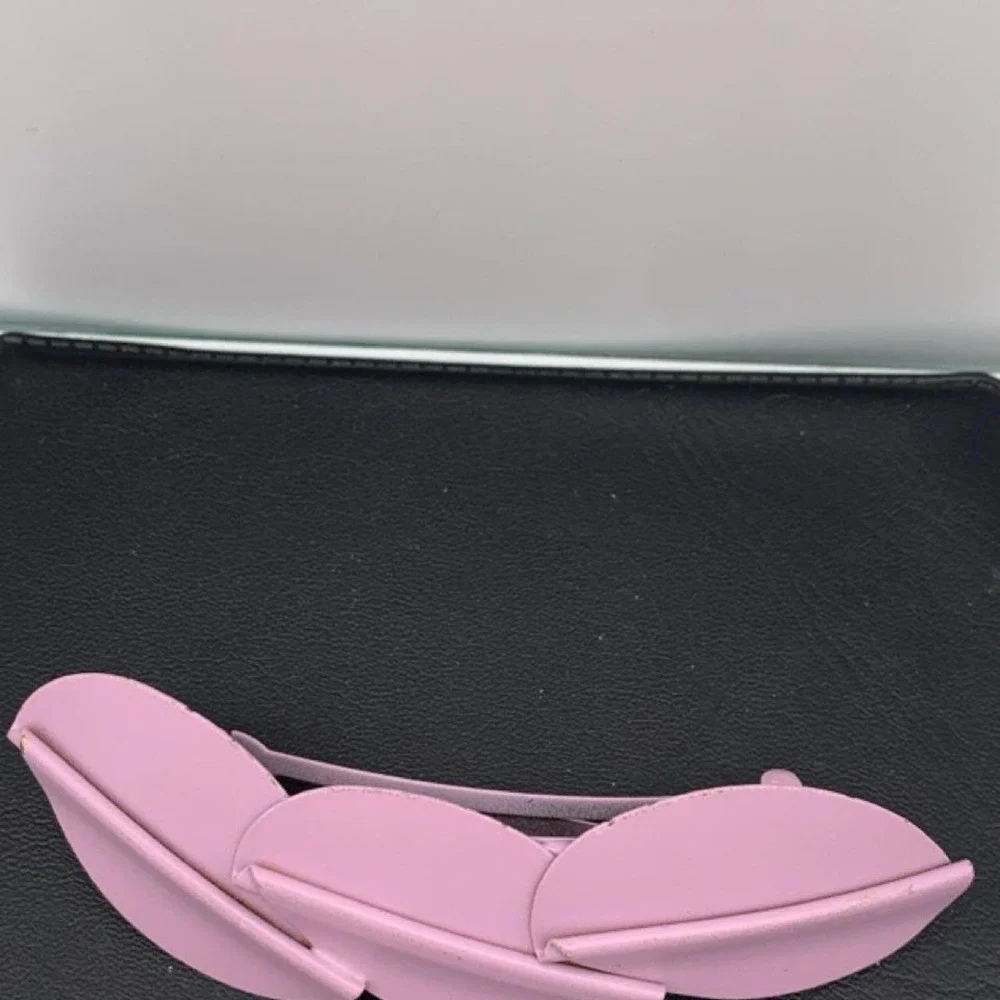 Vintage 80's metal lavender hair barrette / clip